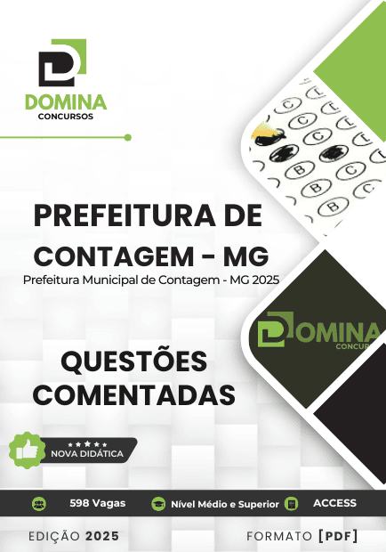125 Questões Comentadas Prefeitura Contagem MG 2025