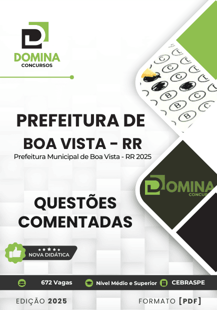 170 Questões Comentadas Prefeitura Boa Vista RR 2025