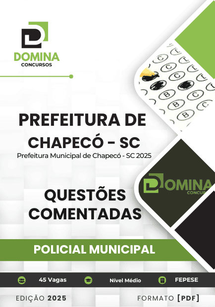250 Questões Comentadas Policial Municipal Chapecó SC 2025