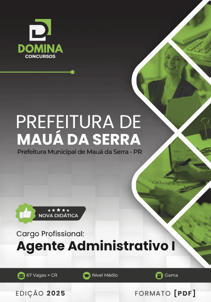 Apostila Agente Administrativo I Mauá da Serra PR 2025