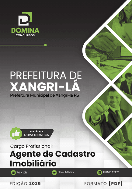 Apostila Agente de Cadastro Imobiliário Xangri-lá RS 2025