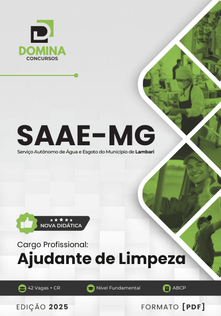 Apostila Ajudante de Limpeza SAAE Lambari MG 2025