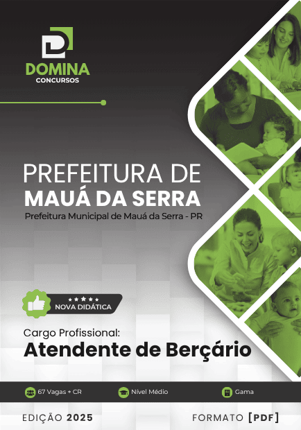 Apostila Atendente de Berçário Mauá da Serra PR 2025