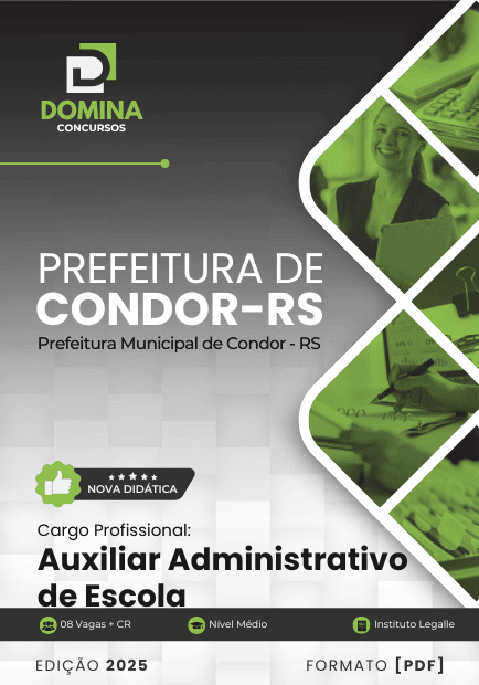 Apostila Auxiliar Administrativo de Escola Condor RS 2025