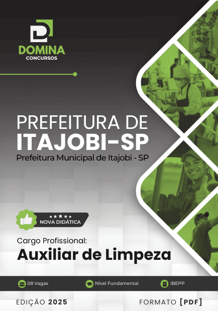 Apostila Auxiliar de Limpeza Itajobi SP 2025