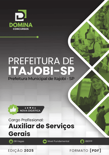 Apostila Auxiliar de Serviços Gerais Itajobi SP 2025