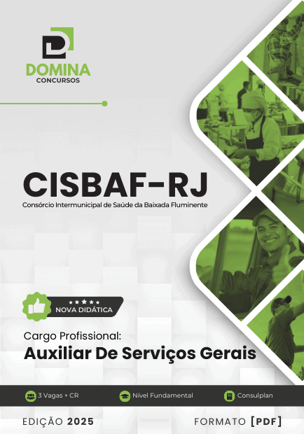 Apostila CISBAF RJ 2025 Auxiliar de Serviços Gerais