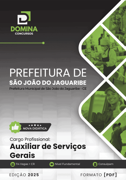 Apostila Auxiliar de Serviços Gerais São João do Jaguaribe CE 2025