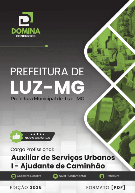 Apostila Auxiliar de Serviços Urbanos I Ajudante de Caminhão Luz MG 2025