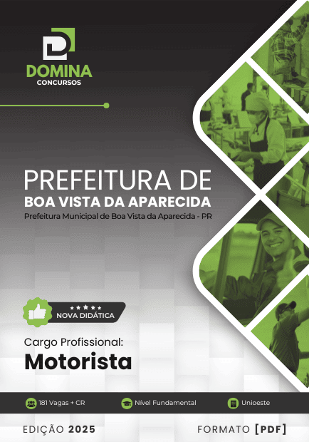 Apostila Motorista Boa Vista da Aparecida PR 2025