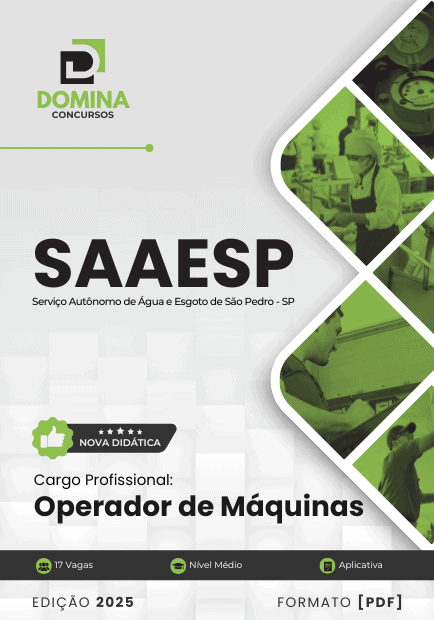 Apostila Operador de Máquinas SAAESP SP 2025