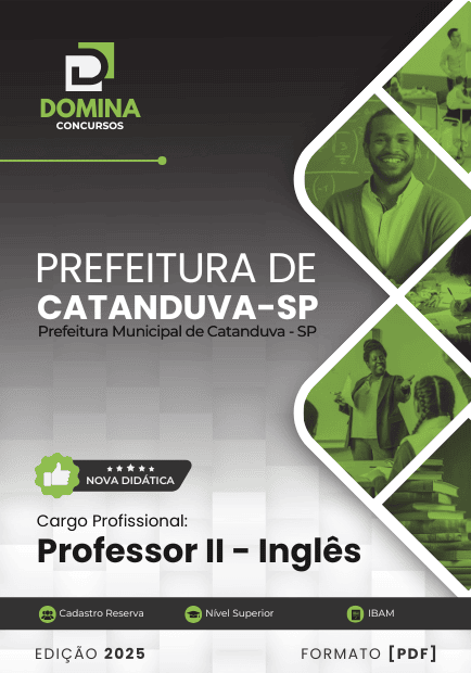 Apostila Professor II Inglês Catanduva SP 2025