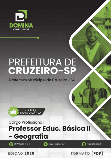 Apostila Professor de Geografia Cruzeiro SP 2025