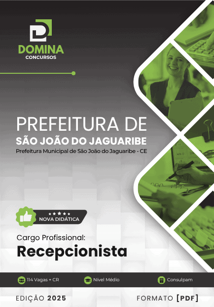 Apostila Recepcionista São João do Jaguaribe CE 2025