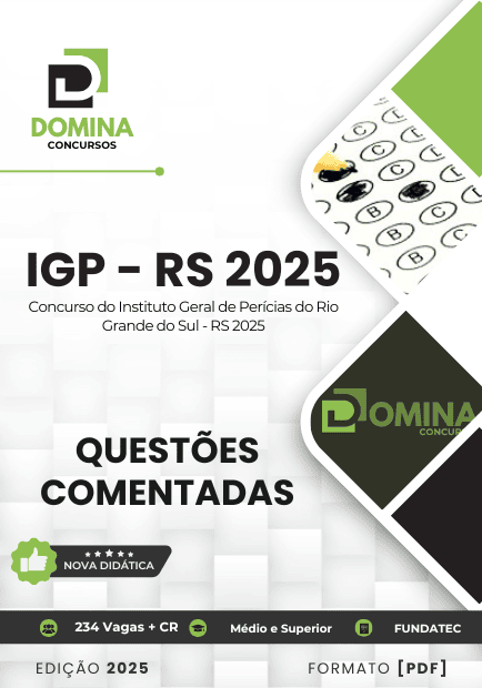 270 Questões Comentadas IGP RS 2025 Para Técnico em Perícias
