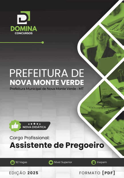 Apostila Assistente de Pregoeiro Nova Monte Verde MT 2025