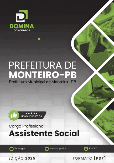 Apostila Assistente Social Monteiro PB 2025