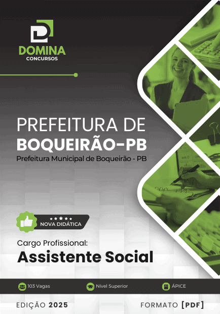Apostila Assistente Social Boqueirão PB 2025