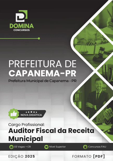 Apostila Auditor Fiscal da Receita Municipal Capanema PR 2025