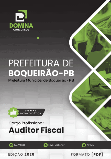 Apostila Auditor Fiscal Boqueirão PB 2025