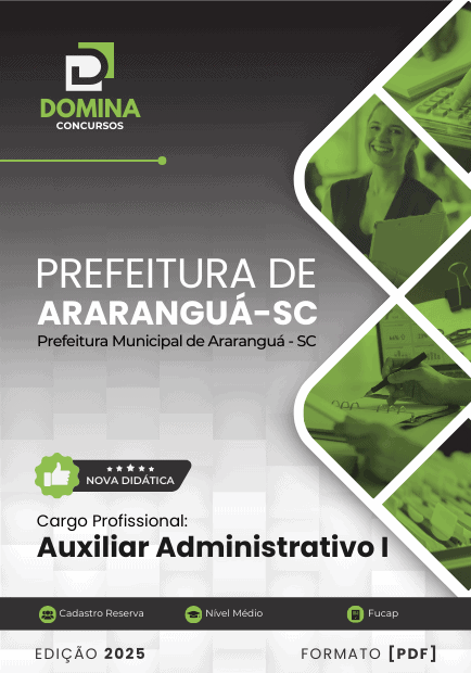 Apostila Auxiliar Administrativo I Araranguá SC 2025