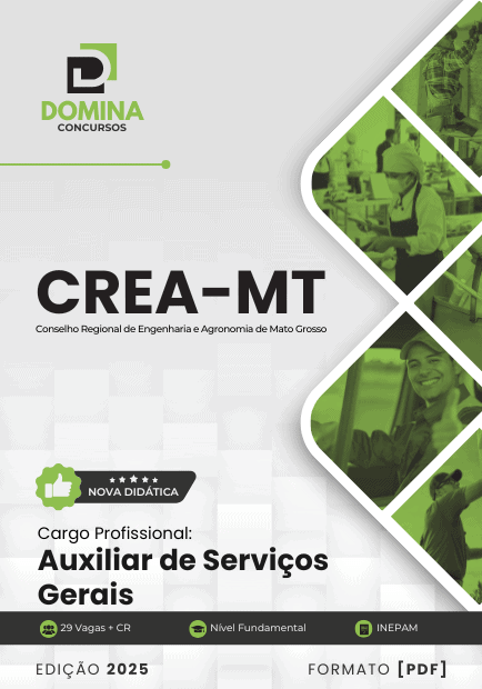 Apostila Auxiliar de Serviços Gerais CREA MT 2025