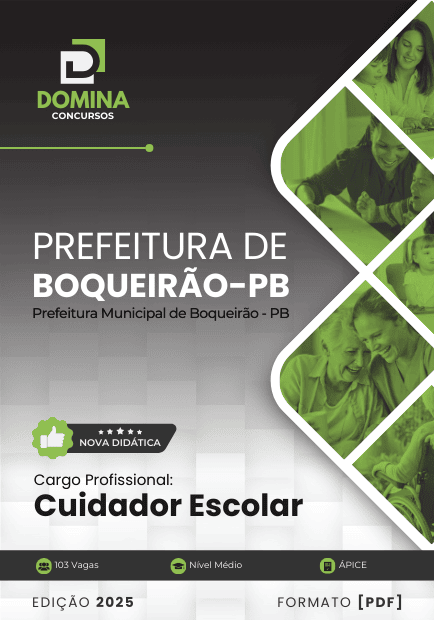 Apostila Cuidador Escolar Boqueirão PB 2025