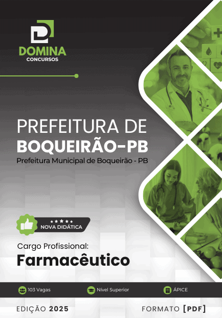 Apostila Farmacêutico Boqueirão PB 2025