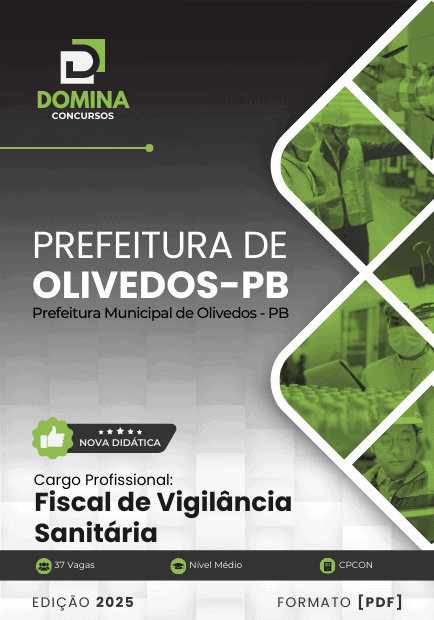 Apostila Fiscal de Vigilância Sanitária Olivedos PB 2025