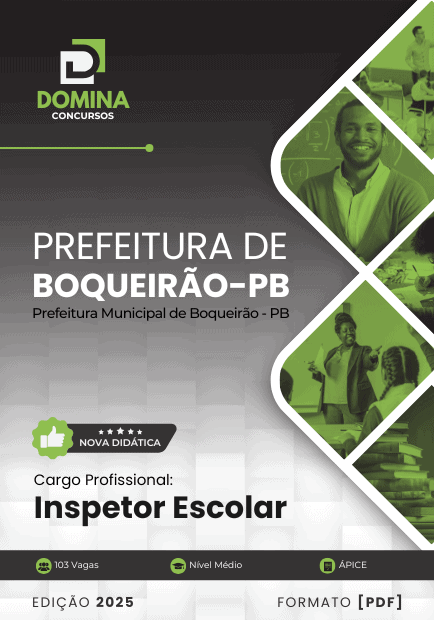 Apostila Inspetor Escolar Boqueirão PB 2025