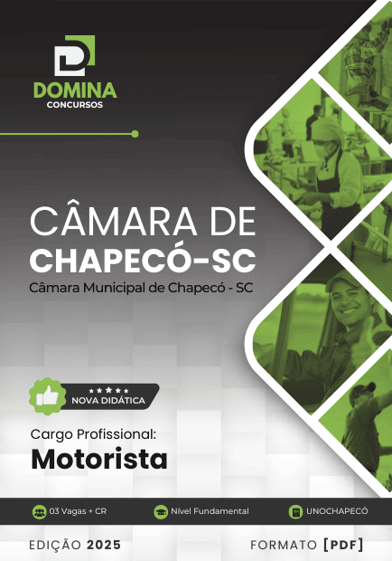 Apostila Motorista Câmara Chapecó SC 2025