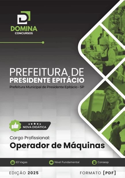 Apostila Operador de Máquinas Presidente Epitácio SP 2025