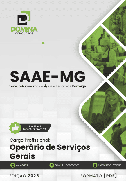 Apostila Operário de Serviços Gerais SAAE Formiga MG 2025