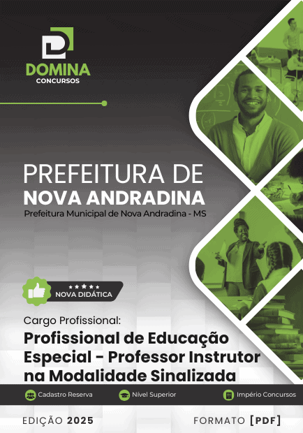 Apostila Professor Instrutor na Modalidade Sinalizada Nova Andradina MS 2025