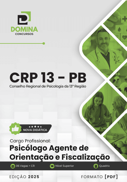 Apostila Psicólogo Agente de Orientação e Fiscalização CRP 13 PB 2025