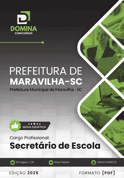 Apostila Secretário de Escola Maravilha SC 2025