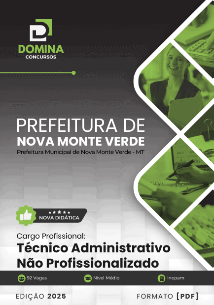 Apostila Técnico Administrativo não profissionalizado Nova Monte Verde MT 2025