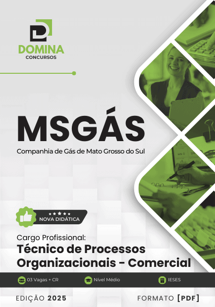 Apostila Técnico de Processos Organizacionais Comercial MSGás 2025