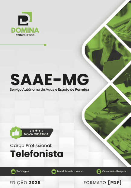 Apostila Telefonista SAAE Formiga MG 2025