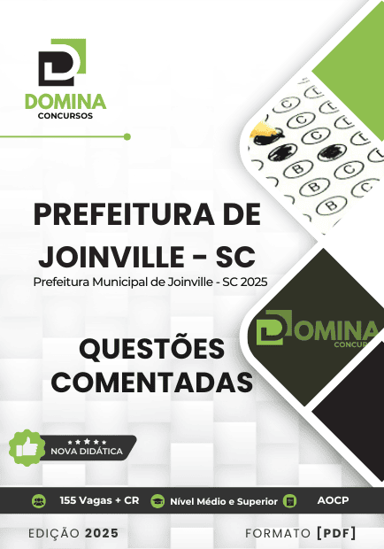 160 Questões Comentadas Joinville SC 2025