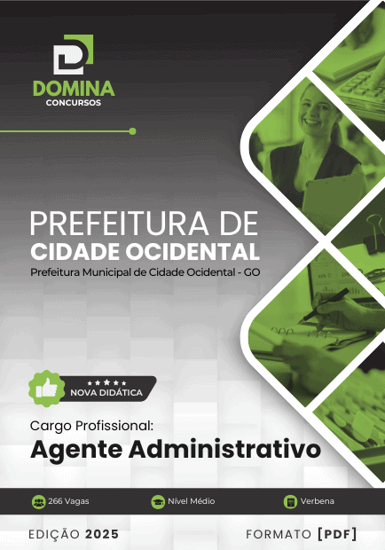 Apostila Agente Administrativo Cidade Ocidental GO 2025