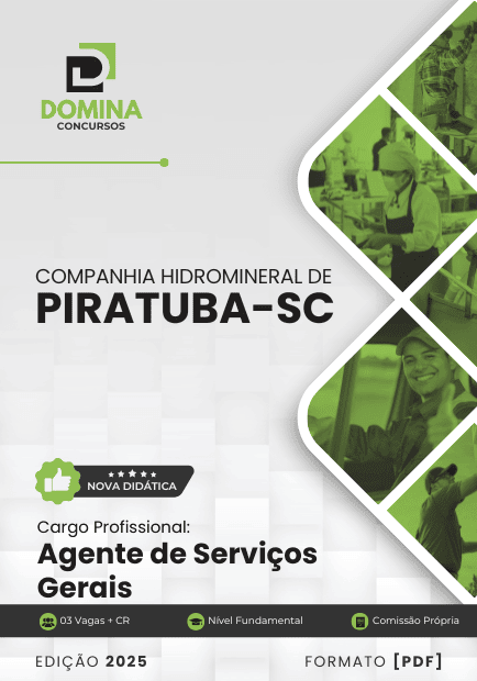Apostila Agente de Serviços Gerais Companhia Hidromineral de Piratuba SC 2025