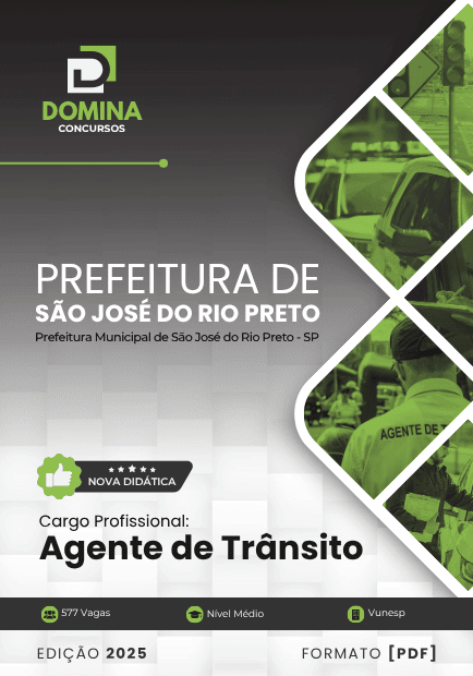 Apostila Agente de Trânsito São José do Rio Preto SP 2025