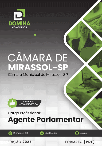 Apostila Agente Parlamentar Câmara Mirassol SP 2025