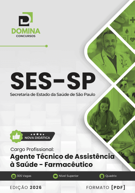 Apostila Agente Técnico de Assistência Saúde Farmacêutico SES SP 2025