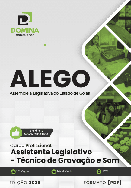 Apostila Assistente Legislativo Técnico de Gravação e Som ALEGO 2026