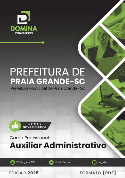 Apostila Auxiliar Administrativo Praia Grande SC 2025