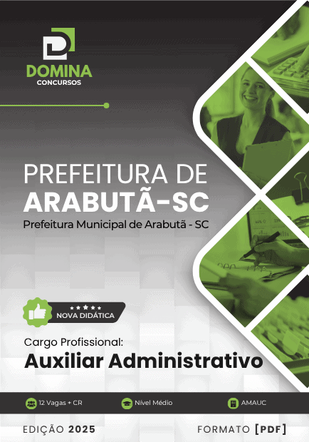 Apostila Auxiliar Administrativo Arabutã SC 2025