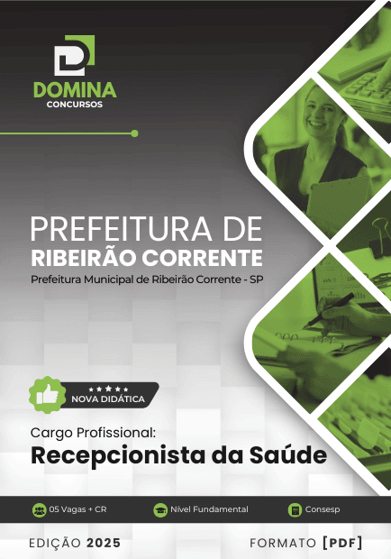 Apostila Recepcionista da Saúde Ribeirão Corrente SP 2025