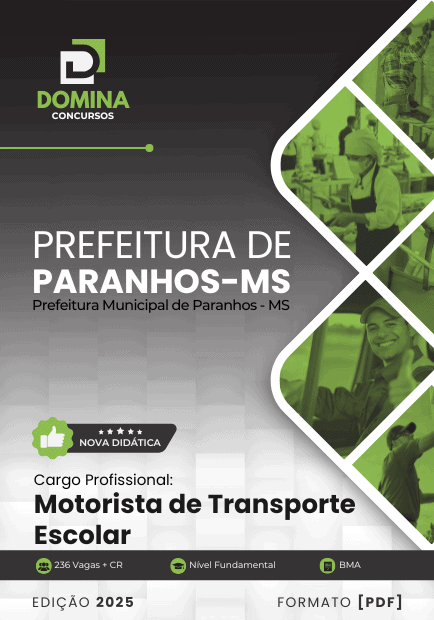 Apostila Motorista de Transporte Escolar Paranhos MS 2025
